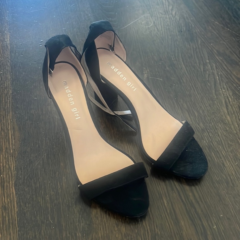 Madden girl black suede heels